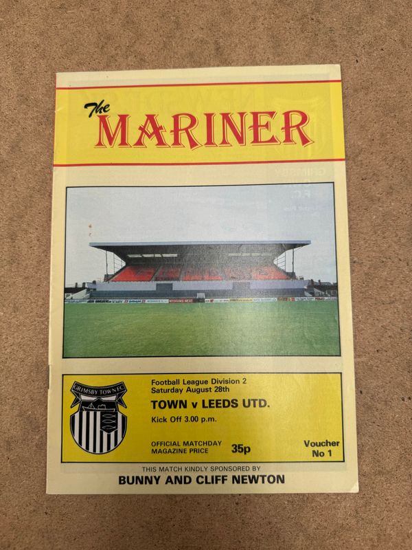 Grimsby Town v Leeds United  - 28/8/81