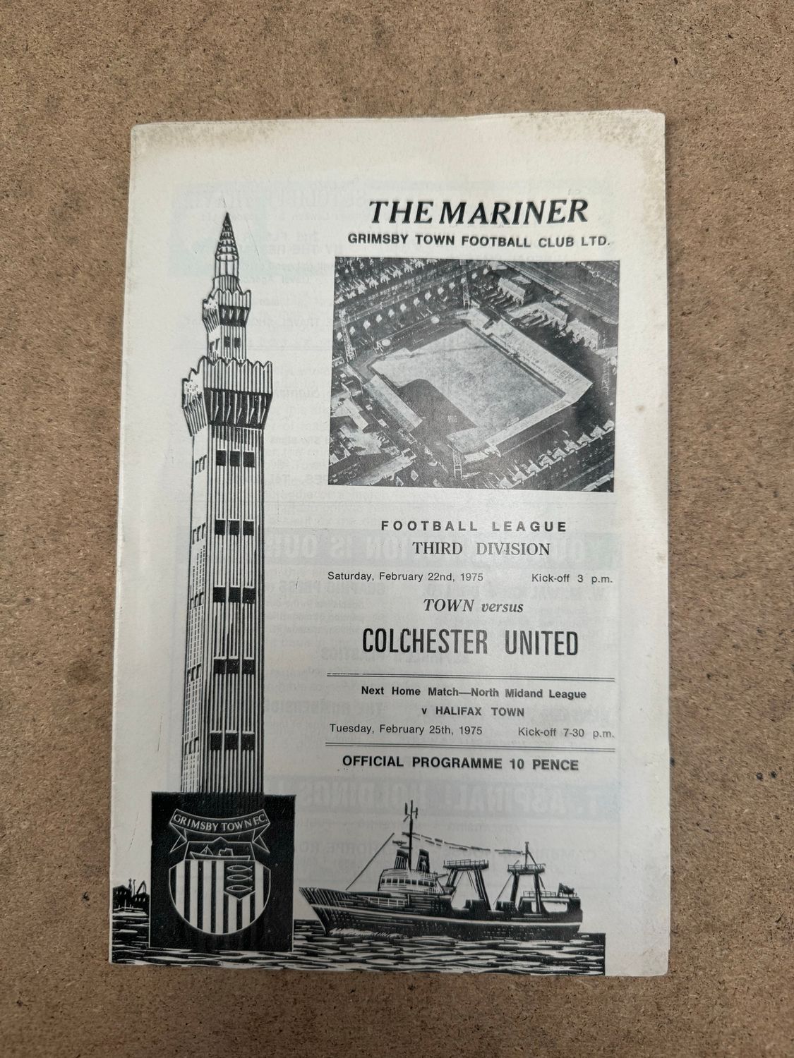 Grimsby Town v Colchester United  - 22/2/75