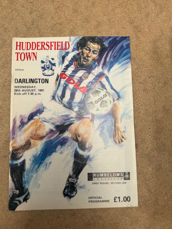 Huddersfield Town v Darlington  - 28/8/91