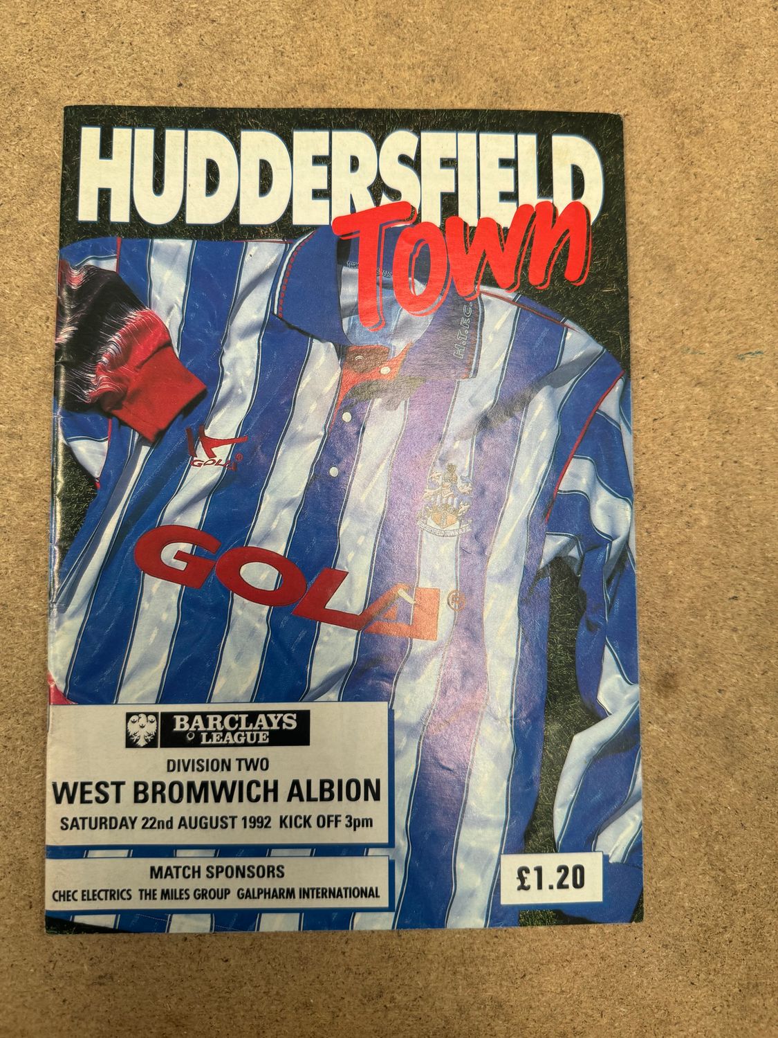 Huddersfield Town v WBA  - 22/8/92