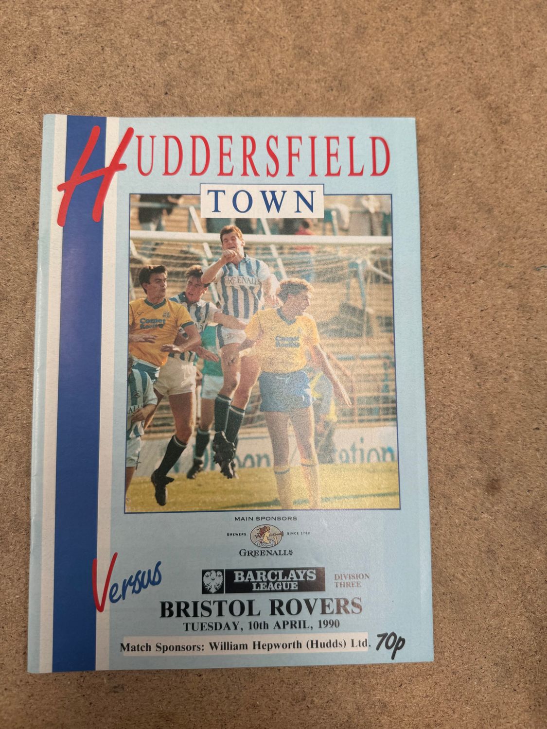 Huddersfield Town v Bristol Rovers  - 10/4/90