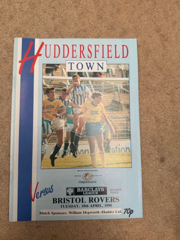 Huddersfield Town v Bristol Rovers  - 10/4/90