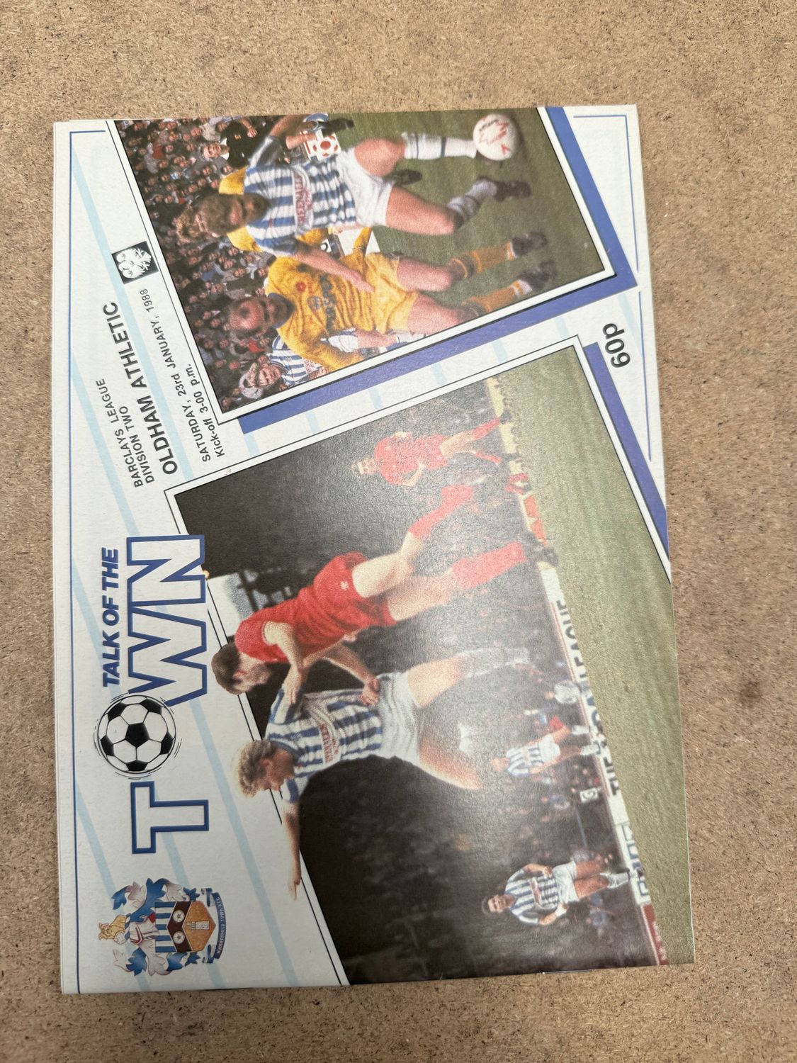 Huddersfield Town v Oldham Athletic  - 23/1/88
