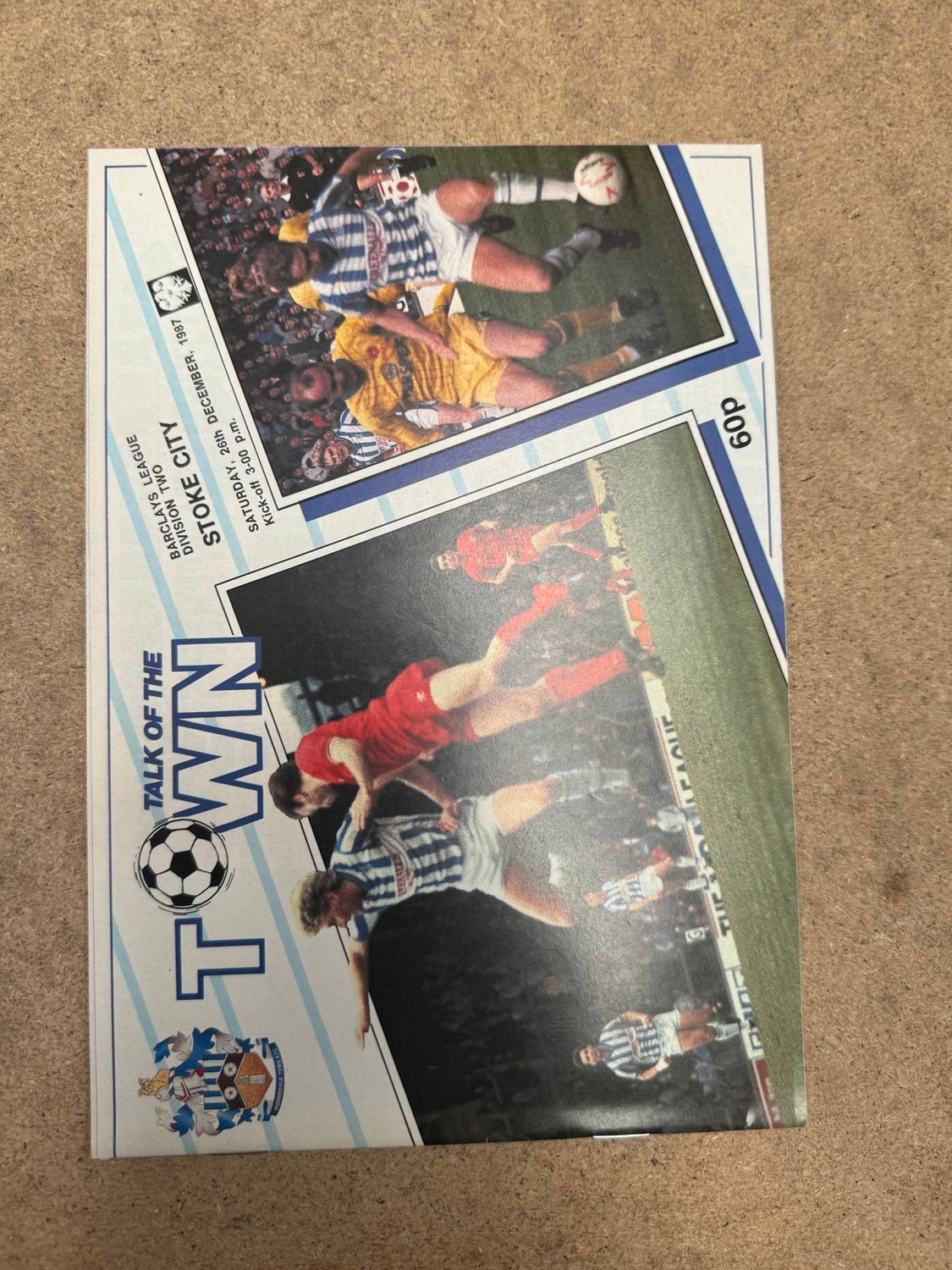 Huddersfield Town v Stoke City  - 26/12/87