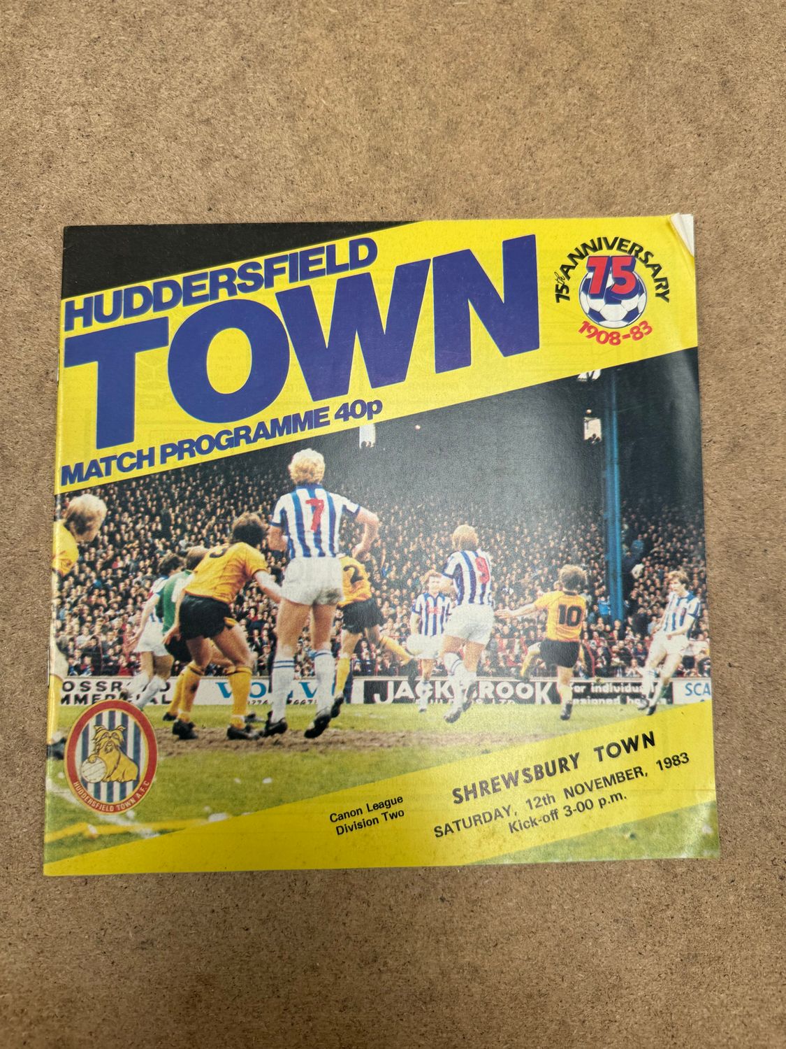 Huddersfield Town v Shrewsbury Town - 12/11/83