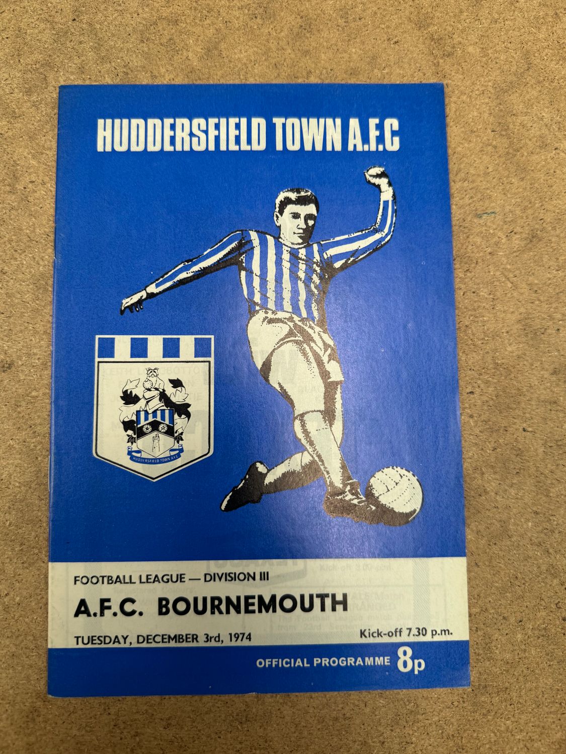 Huddersfield Town v Bournemouth - 3/12/74