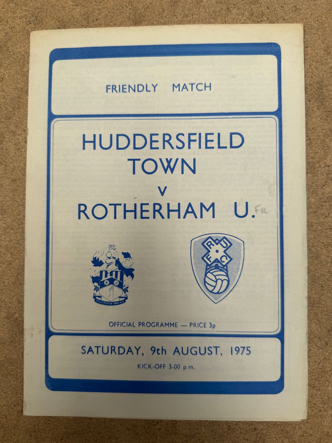 Huddersfield Town v Rotherham United - 9/8/75