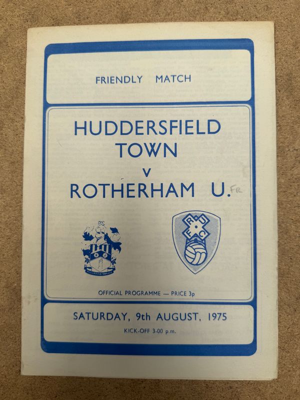 Huddersfield Town v Rotherham United - 9/8/75