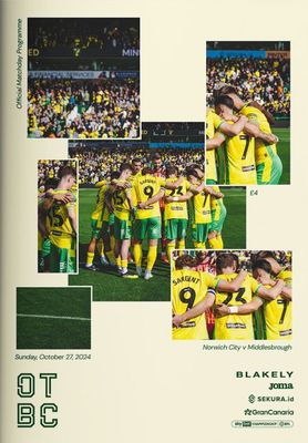 Norwich City v Middlesbrough - 27/10/24