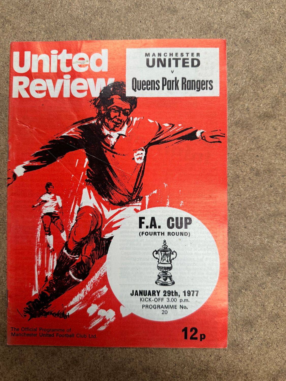 Manchester United v QPR - 29/1/77