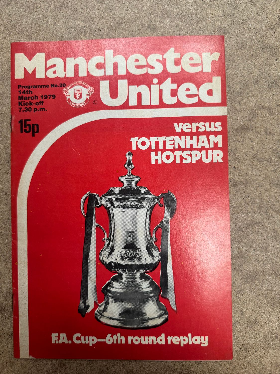 Manchester United v Tottenham Hotspur - 14/3/79