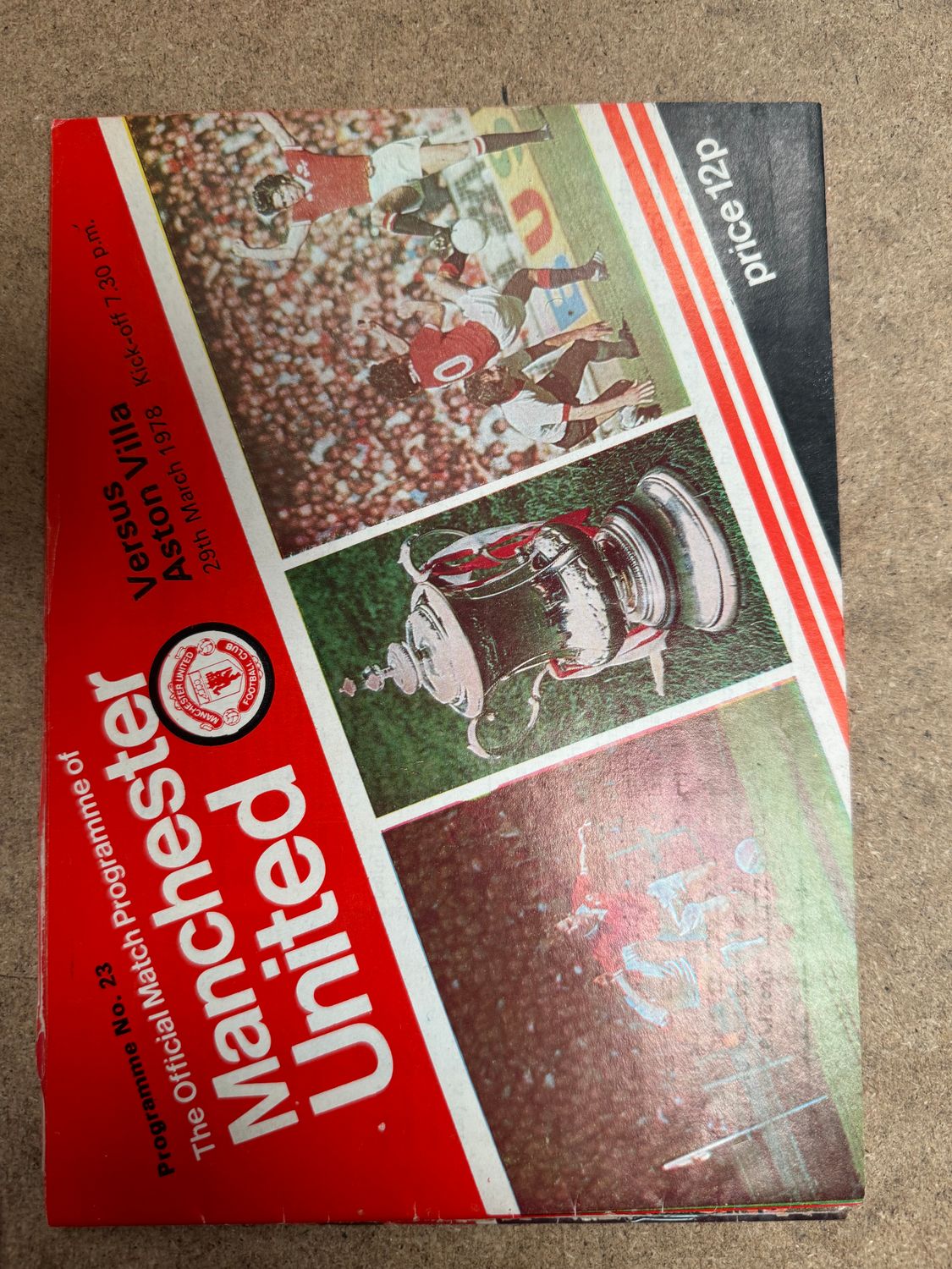 Manchester United v Aston Villa - 29/3/78