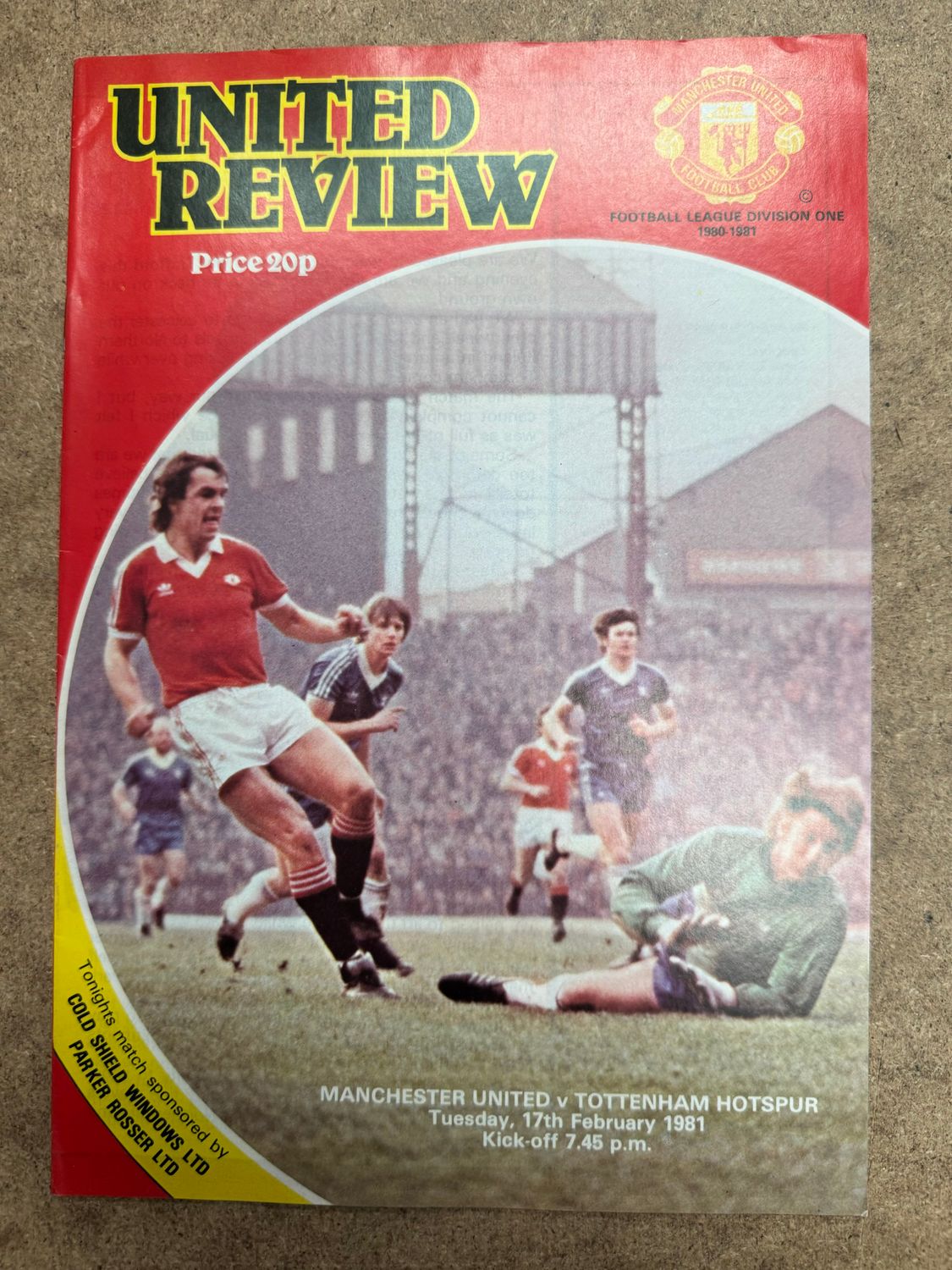 Manchester United v Tottenham Hotspur - 17/2/81