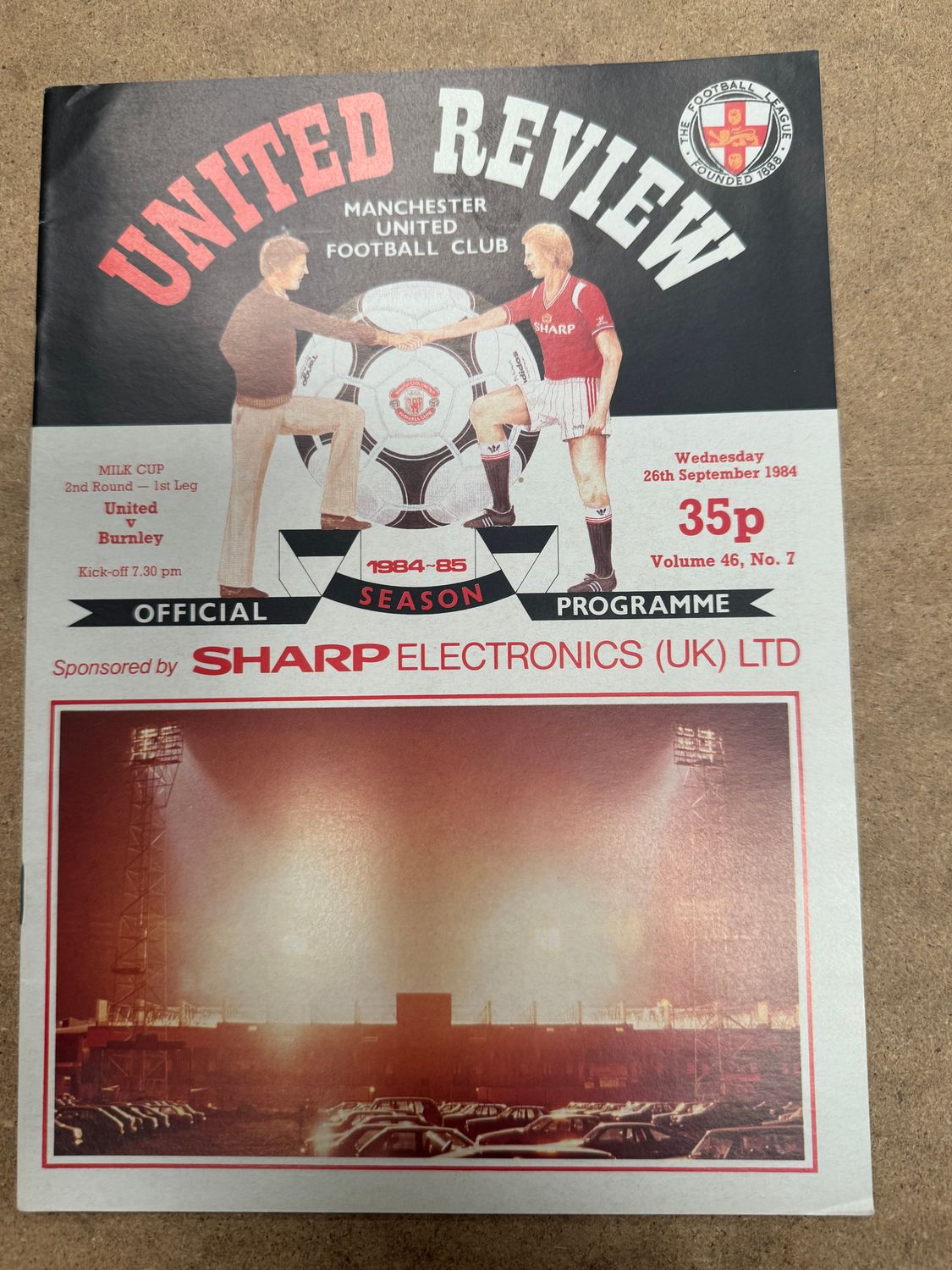 Manchester United v Burnley - 26/9/84