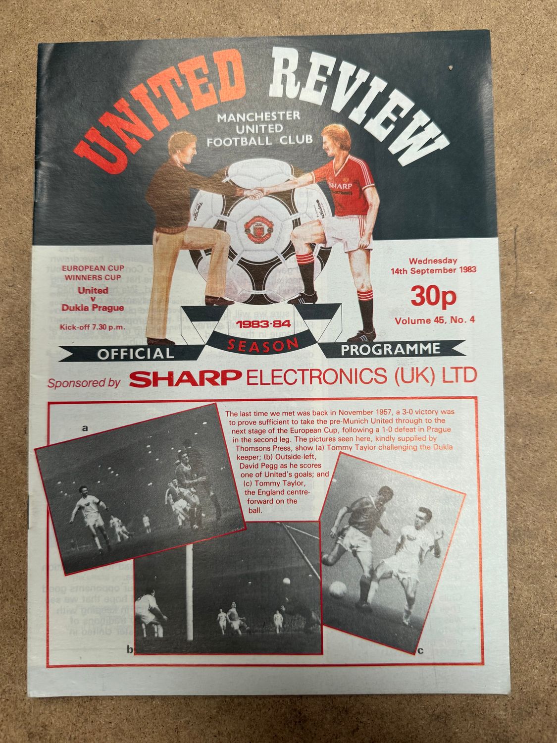 Manchester United v Dukla Prague - 14/9/83
