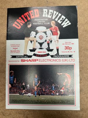 Manchester United v Norwich City - 4/2/84 Manchester United v Norwich City - 4/2/84