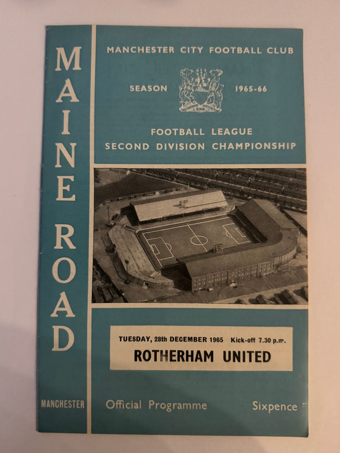 Manchester City v Rotherham United - 28/12/65
