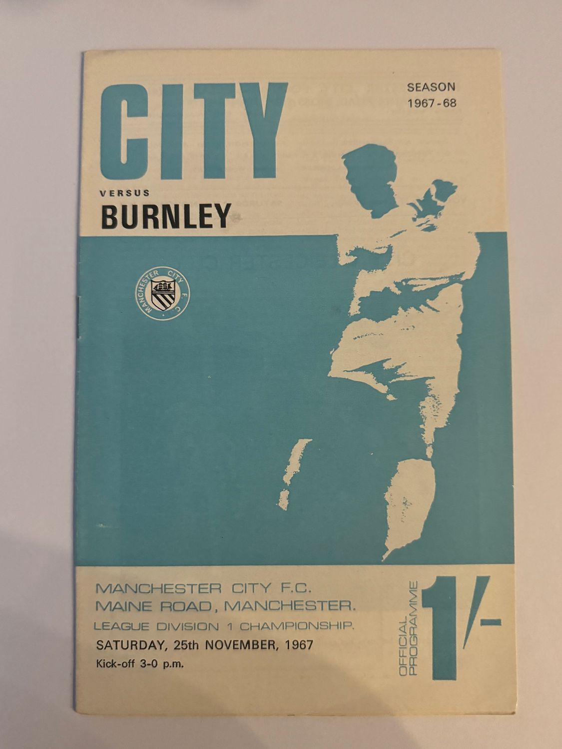 Manchester City v Burnley - 25/11/67