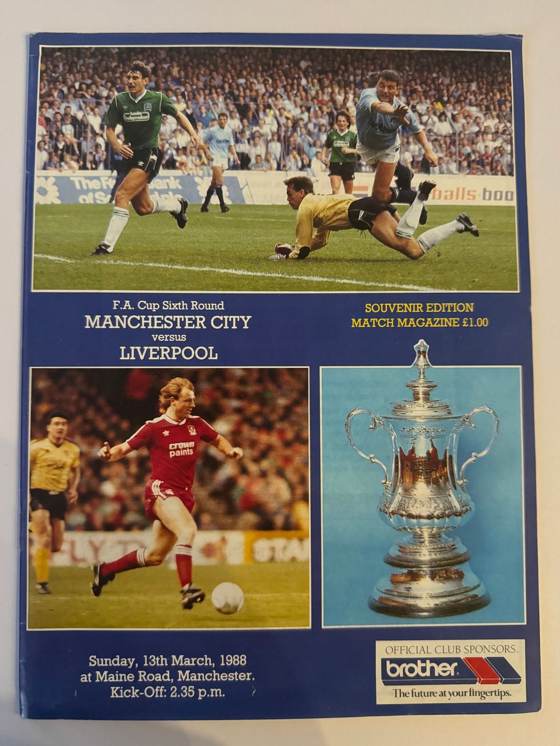 Manchester City v Liverpool - 13/3/88