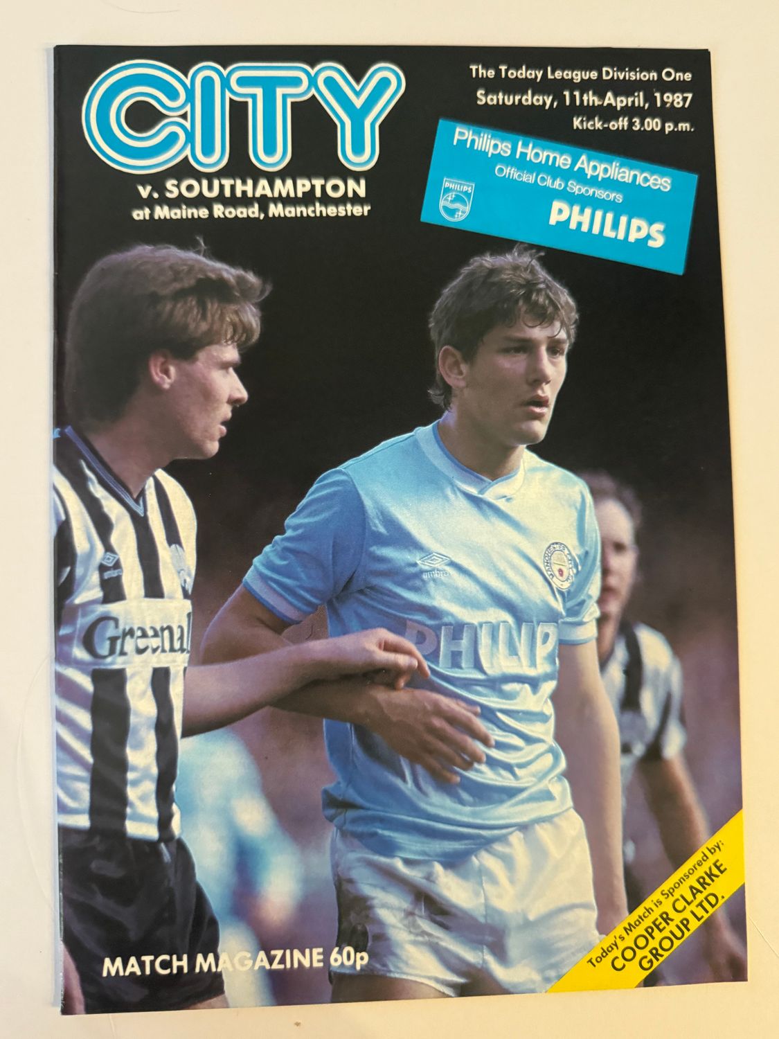 Manchester City v Southampton - 11/4/87