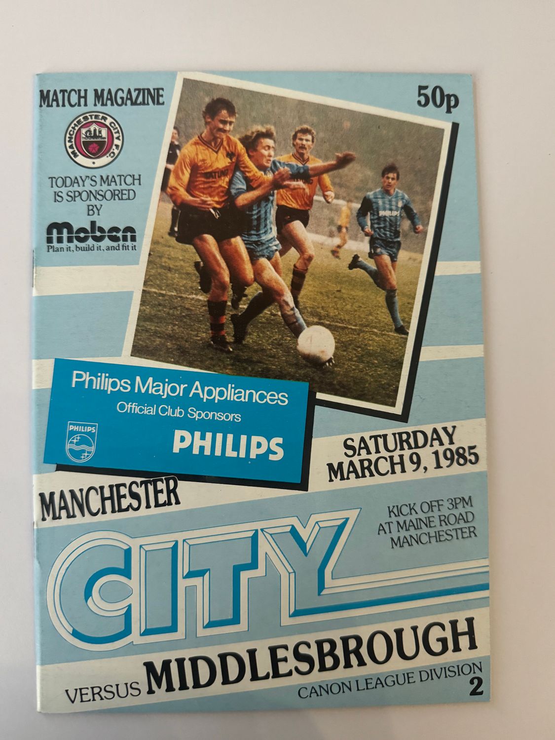 Manchester City v Middlesbrough - 9/3/85