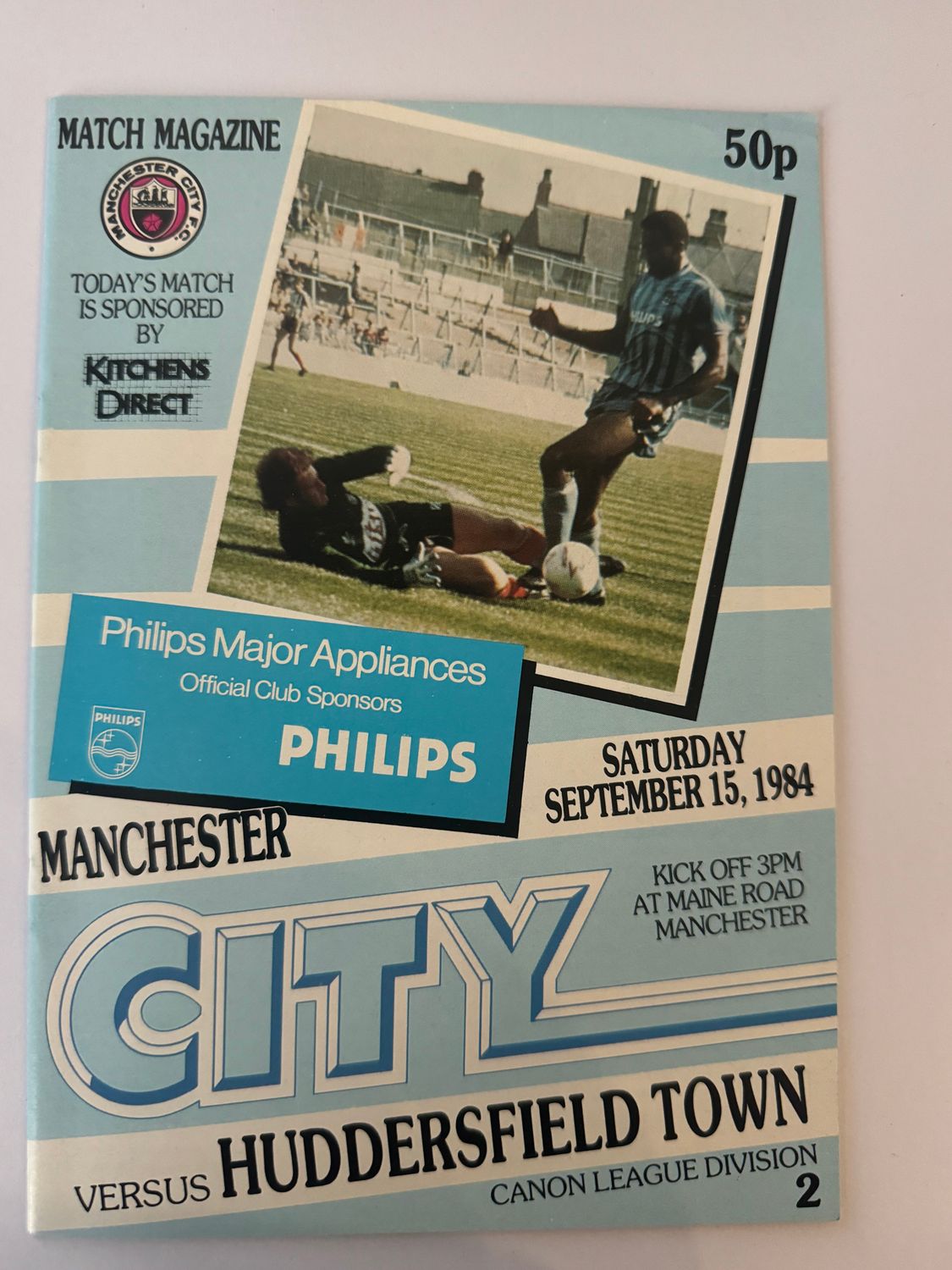 Manchester City v Huddersfield Town - 15/9/84