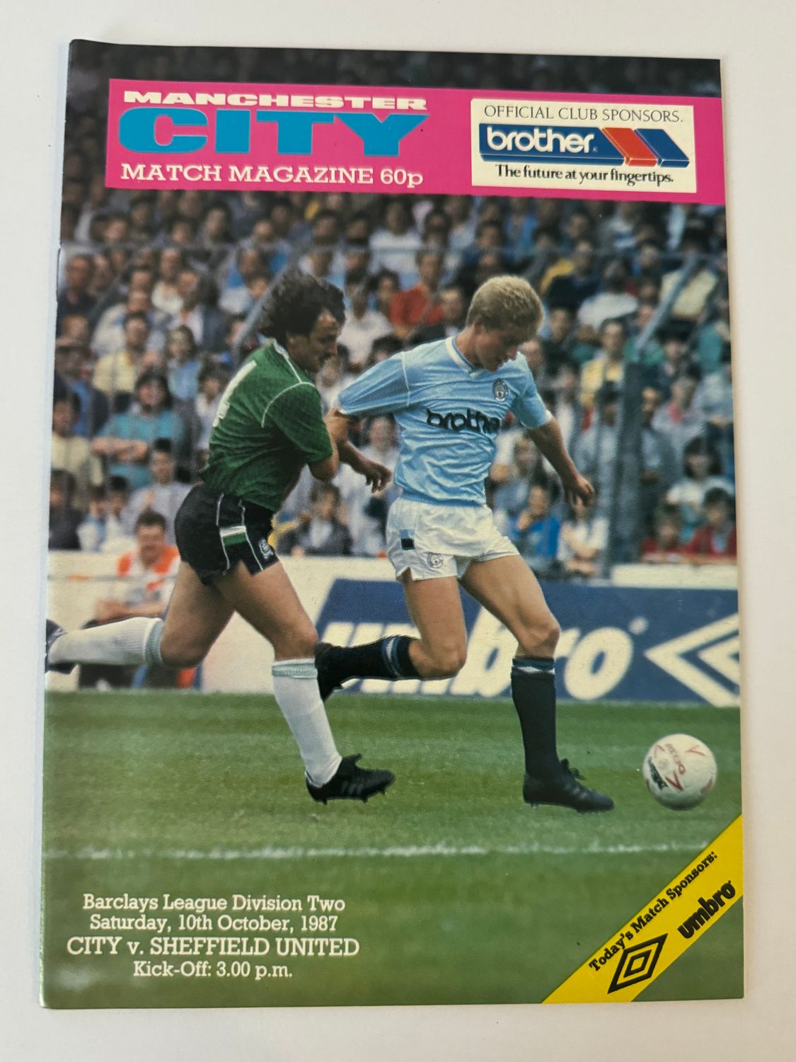 Manchester City v Sheffield United - 10/10/87
