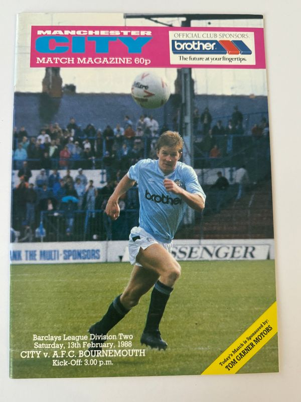 Manchester City v Bournemouth - 13/2/88