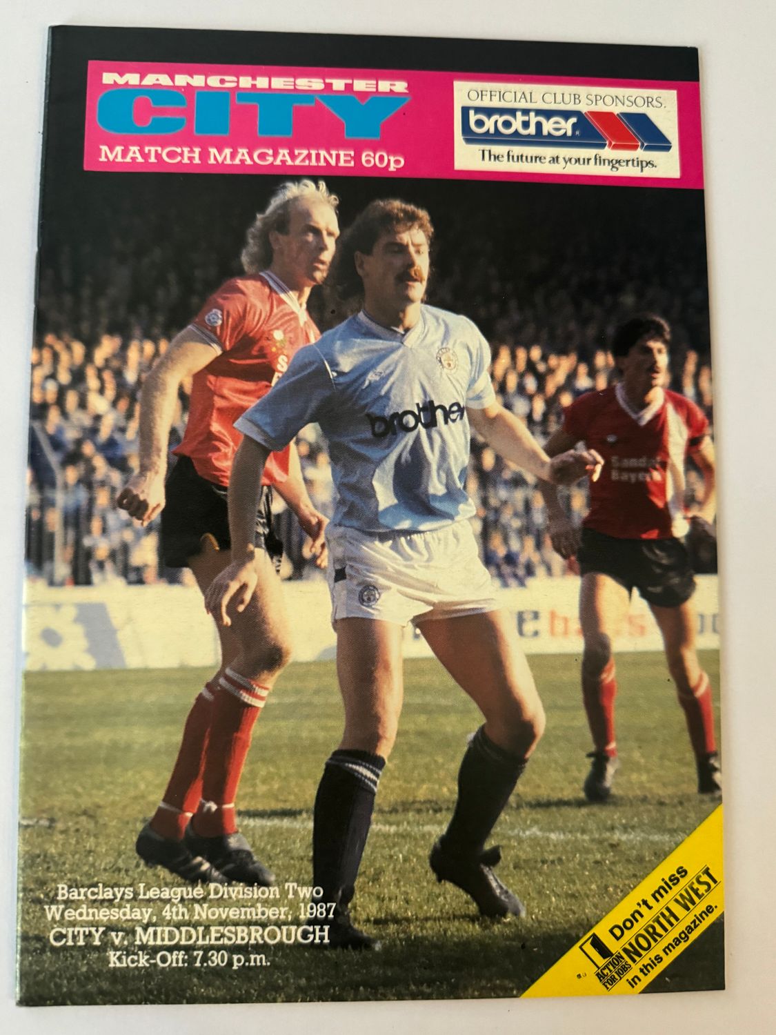 Manchester City v Middlesbrough - 4/11/87