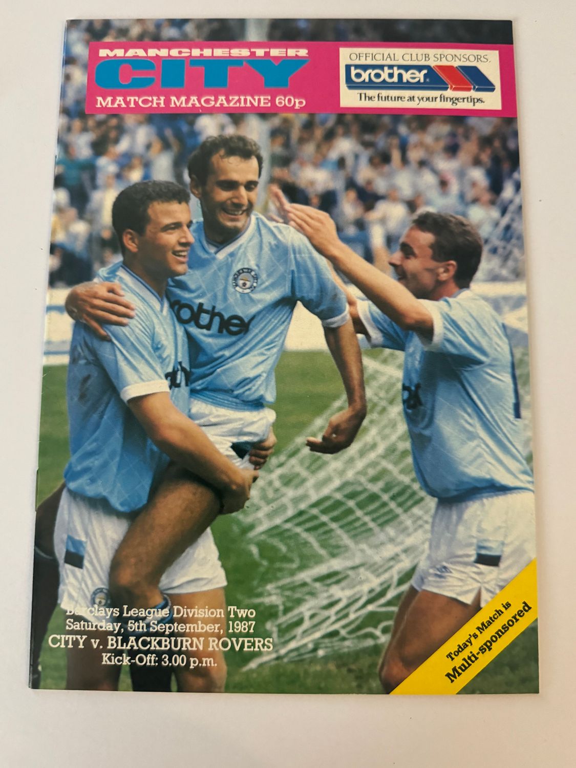 Manchester City v Blackburn Rovers - 5/9/87