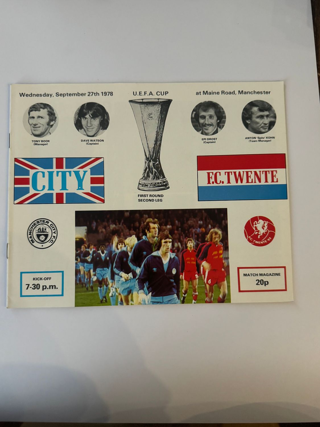 Manchester City v  FC Twente - 27/9/78