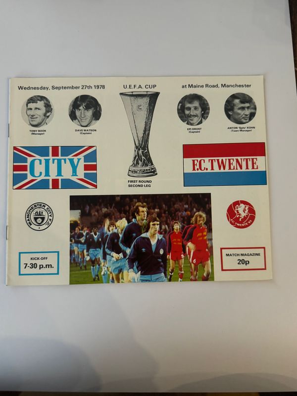 Manchester City v  FC Twente - 27/9/78