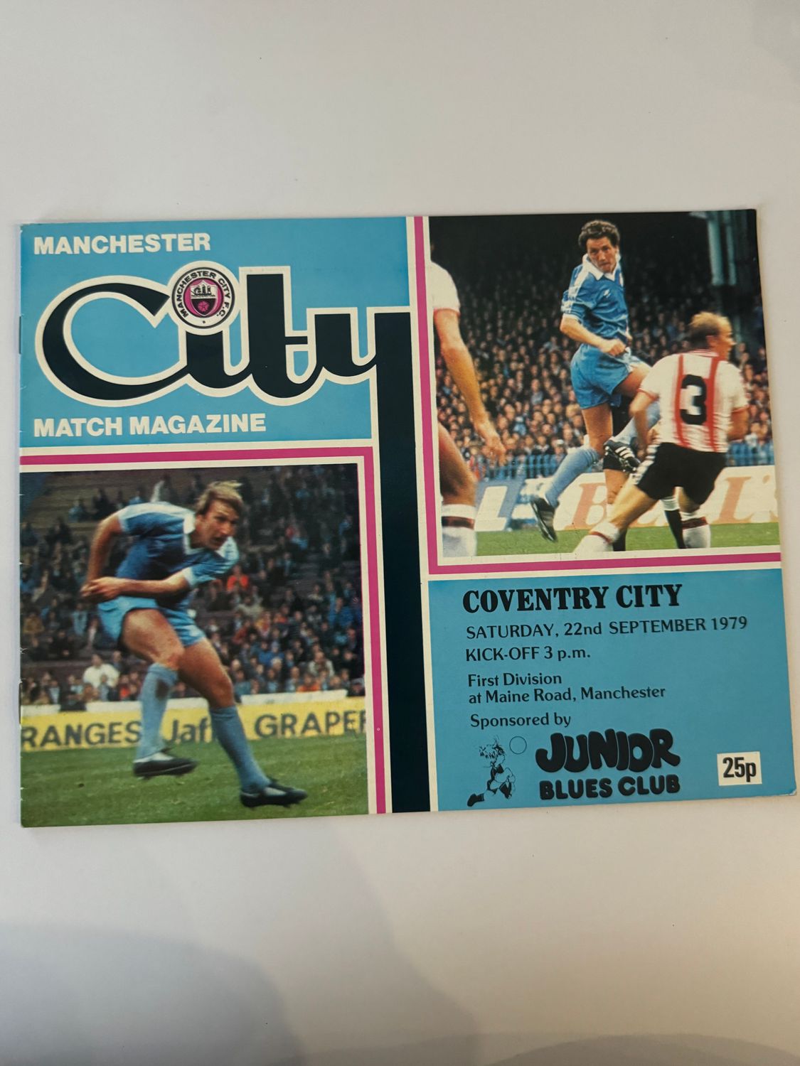 Manchester City v  Coventry City - 22/9/79