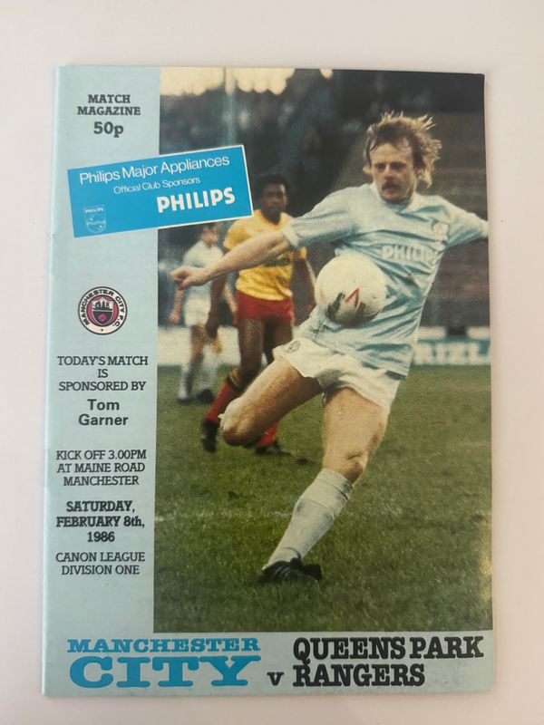 Manchester City v QPR - 8/2/86