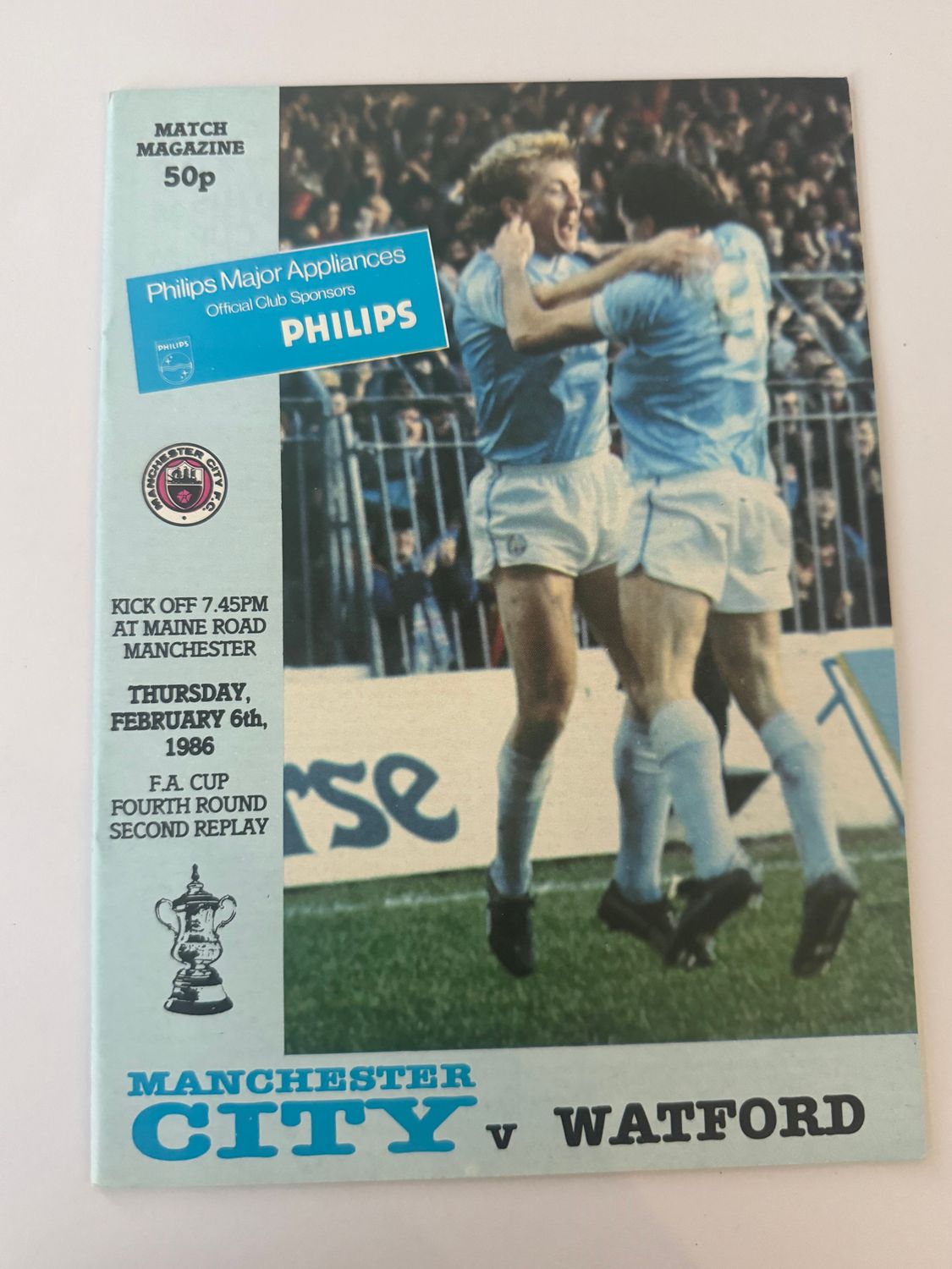 Manchester City v Watford - 6/2/86