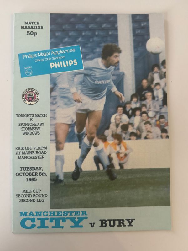 Manchester City v Bury - 8/10/85