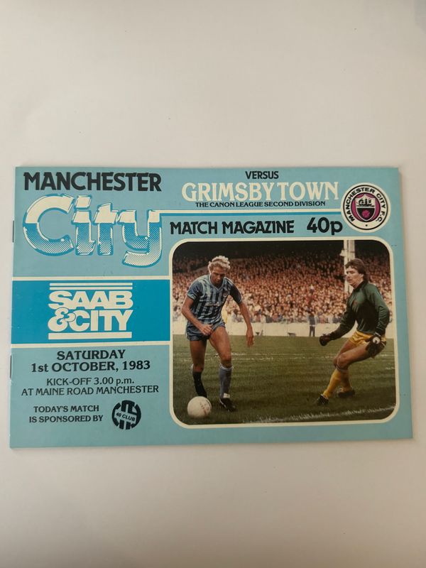 Manchester City v  Grimsby Town - 1/10/83