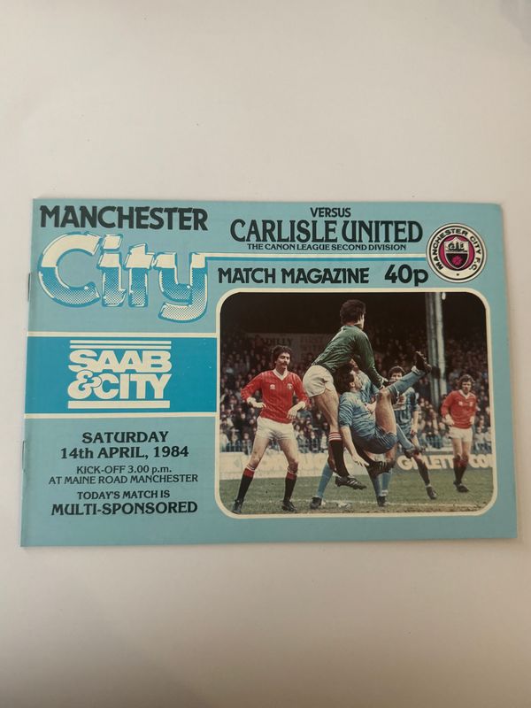Manchester City v  Carlisle United - 14/4/84