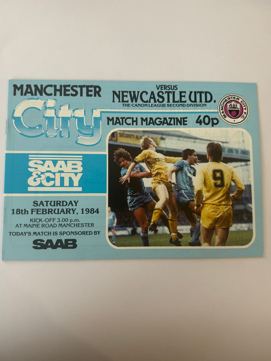 Manchester City v  Newcastle United - 18/2/84