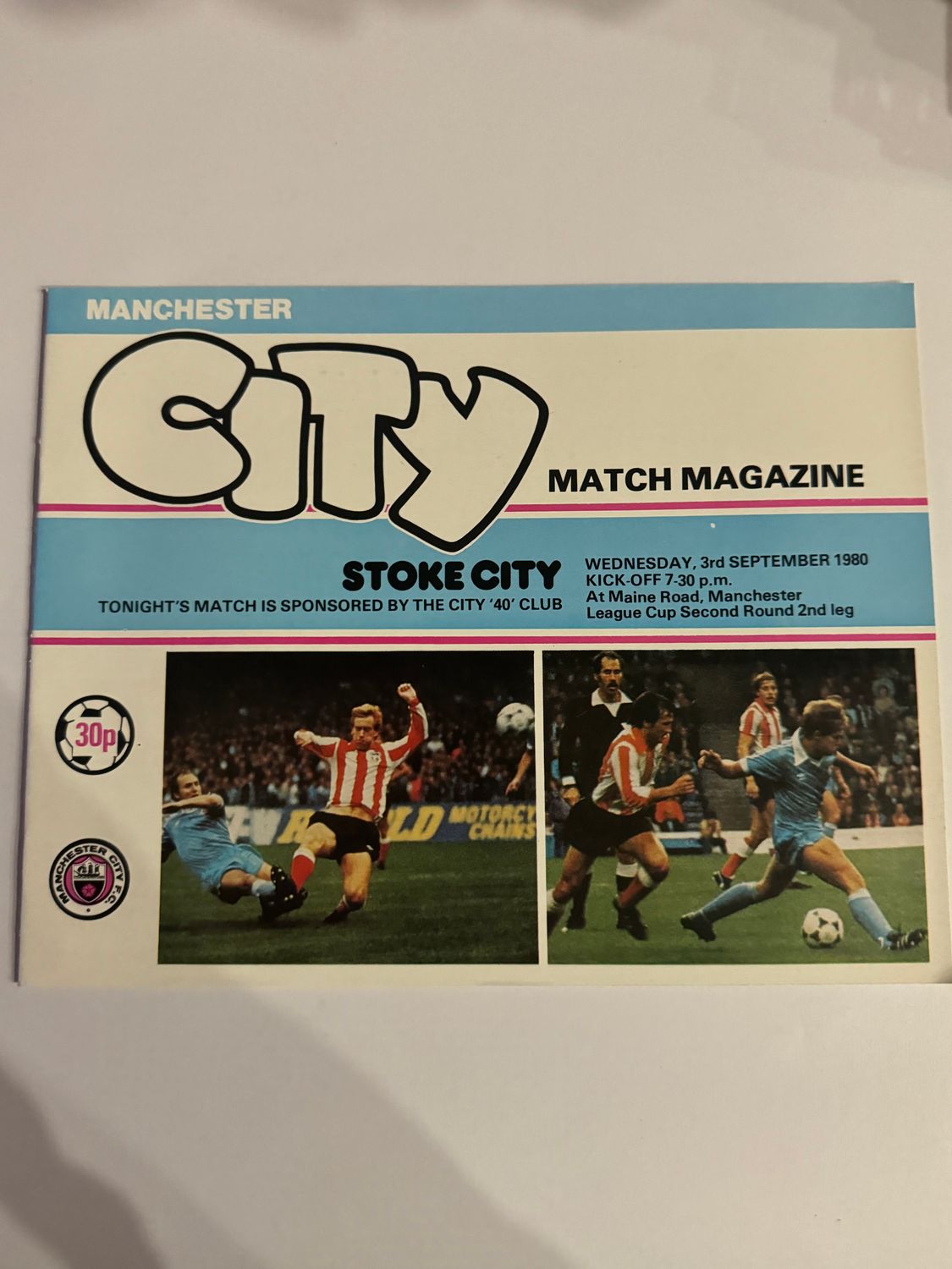 Manchester City v Stoke City - 3/9/80