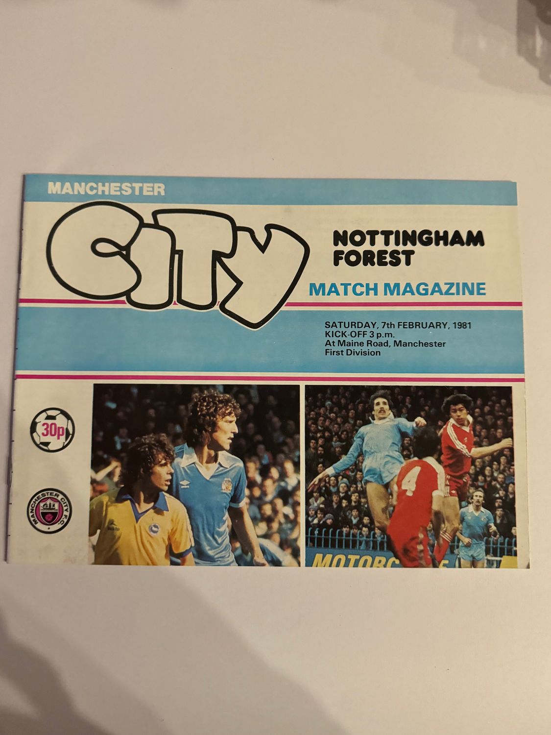 Manchester City v Nottingham Forest - 7/2/81