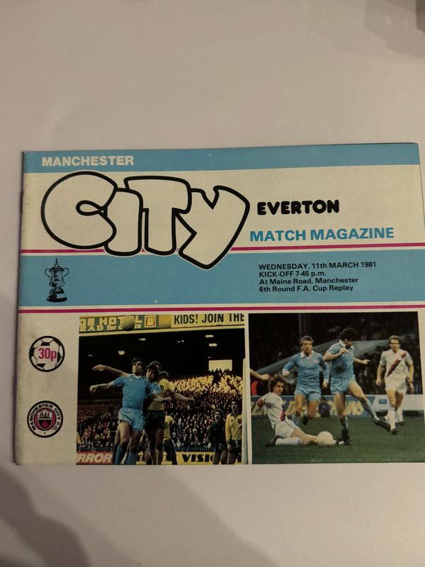 Manchester City v Everton - 11/3/81