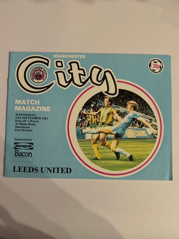 Manchester City v  Leeds United - 23/9/81