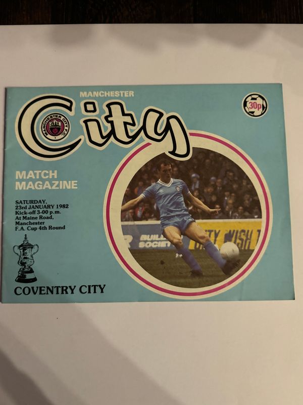 Manchester City v Coventry City - 23/1/82