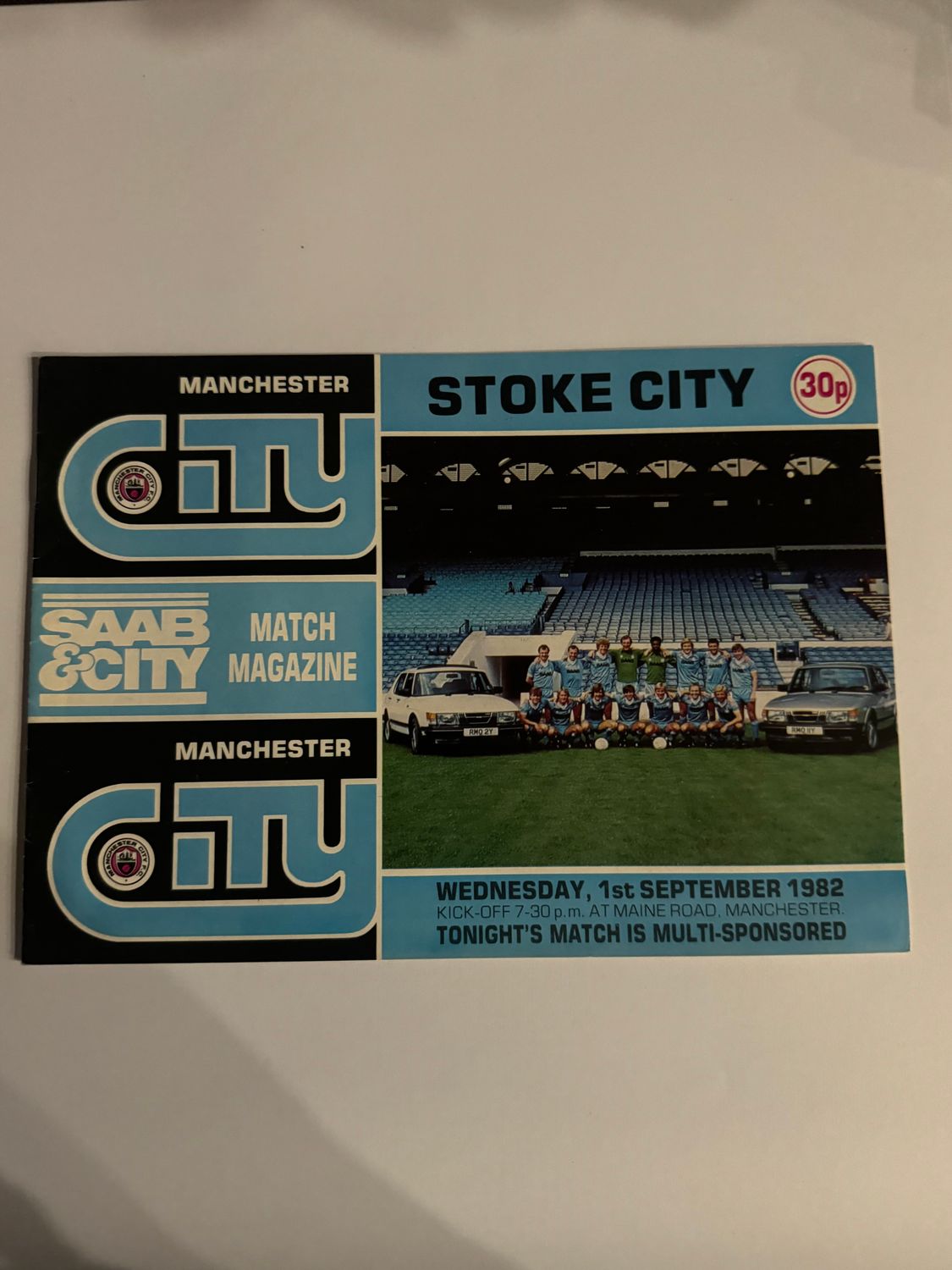 Manchester City v  Stoke City - 1/9/82