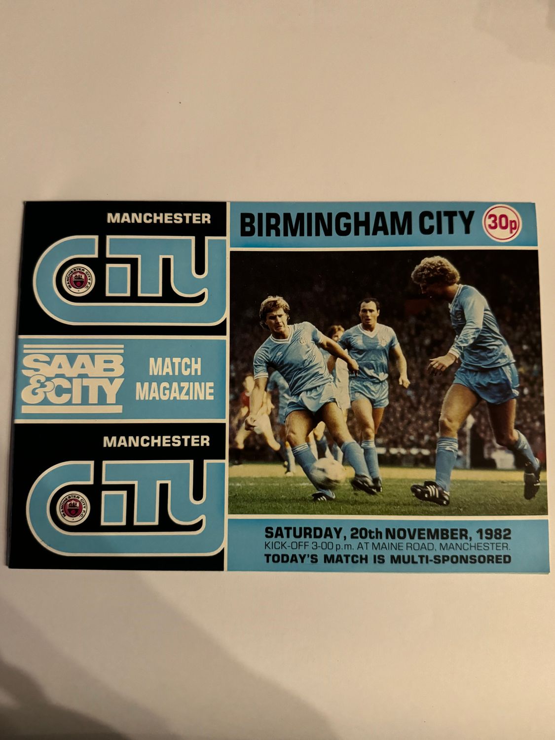 Manchester City v  Birmingham City - 20/11/82
