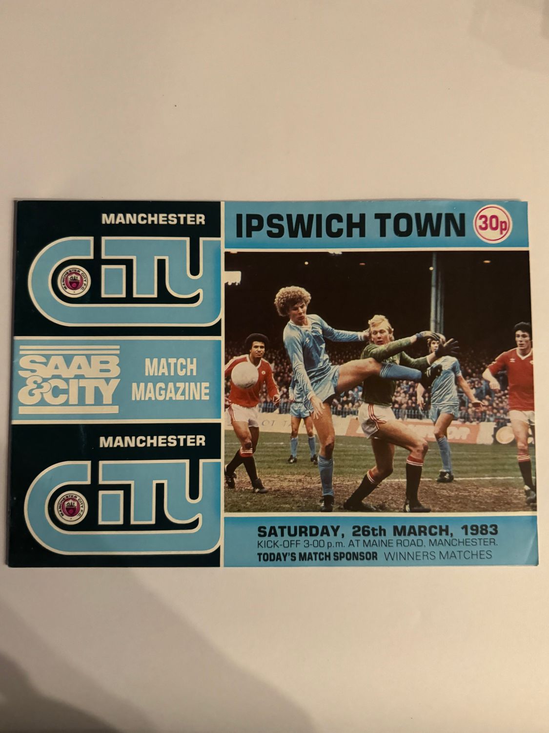 Manchester City v  Ipswich Town - 26/3/83