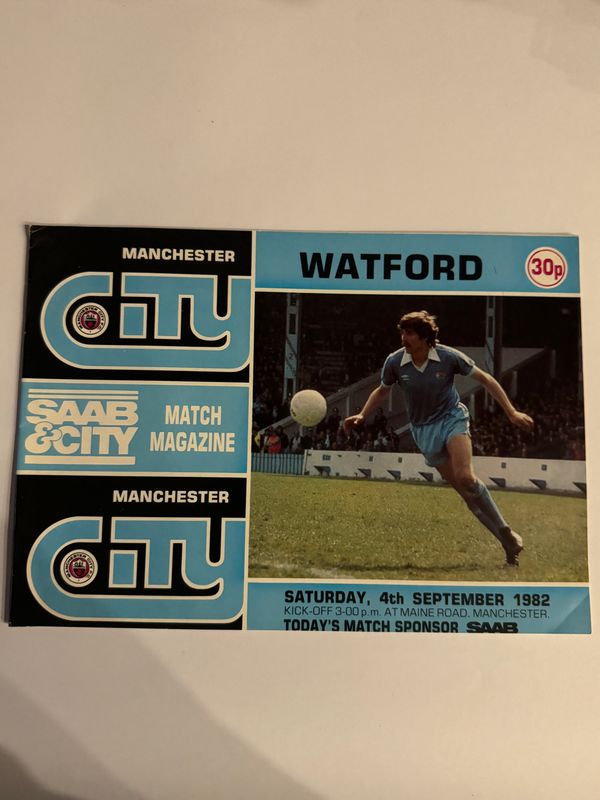 Manchester City v  Watford - 4/9/82