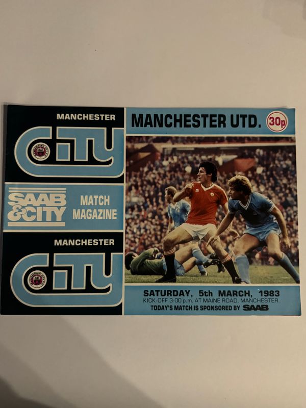 Manchester City v  Manchester United - 5/3/83