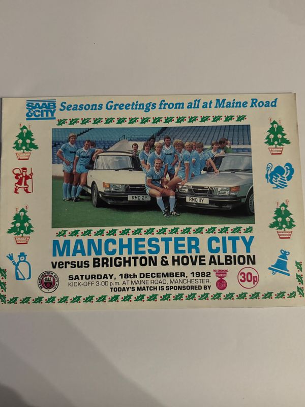 Manchester City v  Brighton - 18/12/82